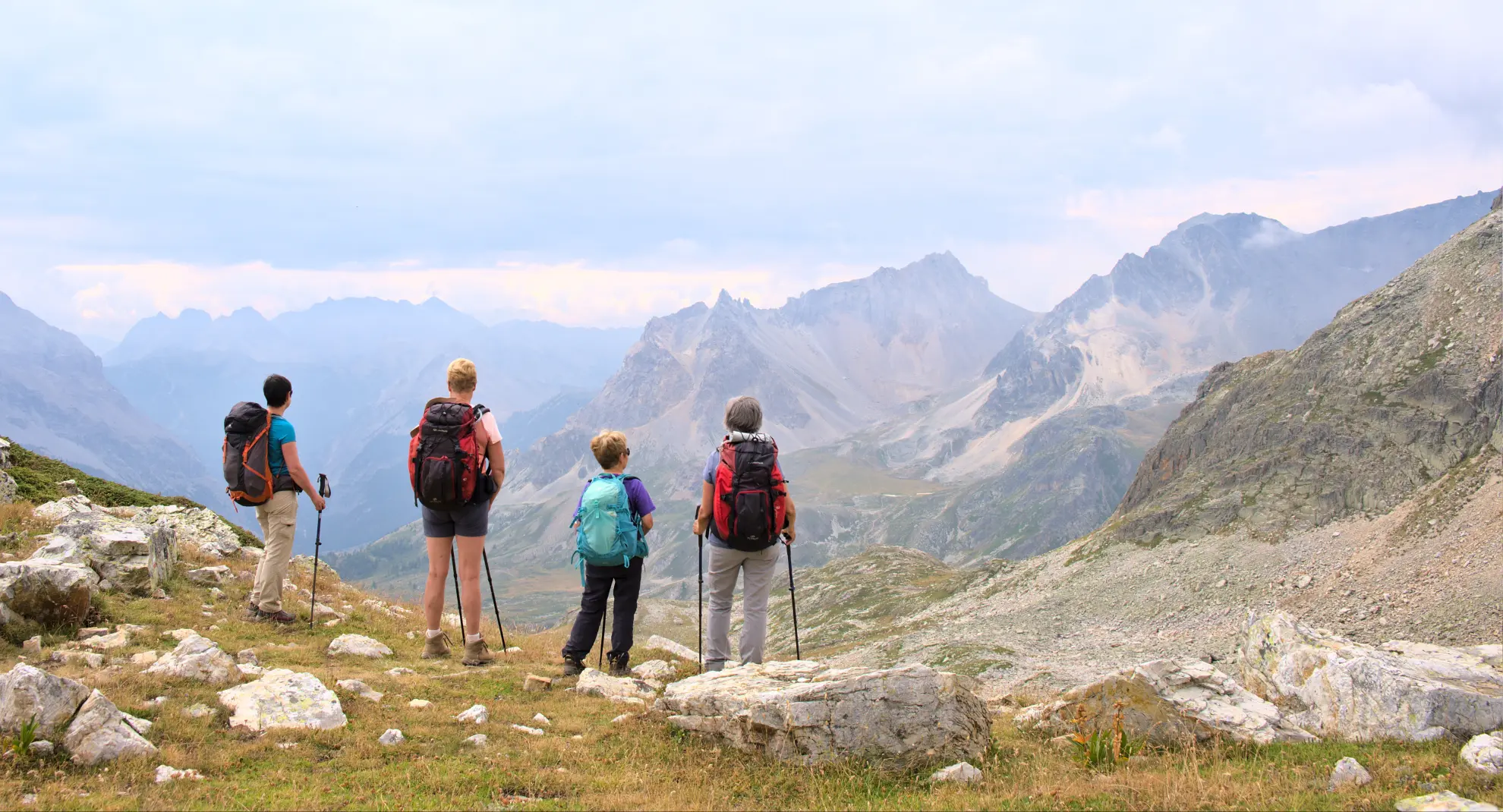 Escursione di gruppo nelle Alpi