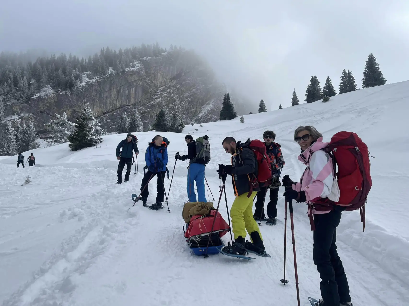 Ciaspolata igloo pulka