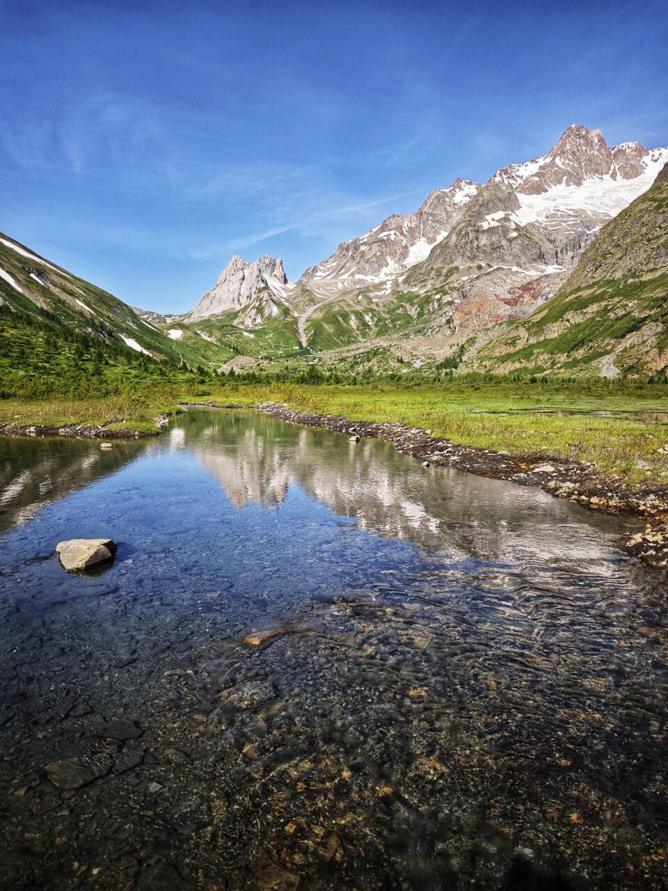 Vista sul Col de la Seigne da Combal - TMB